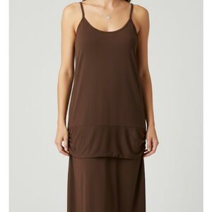 OLD NAVY Spaghetti Strap Scoop Neck Knee High Dress, Women’s L, Brown
